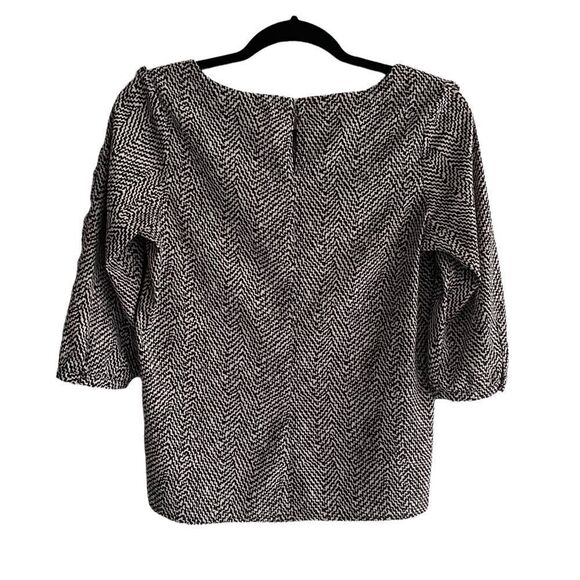 MAISON SCOTCH Scotch & Soda Black White Printed Blouse XS P - Picture 2 of 7